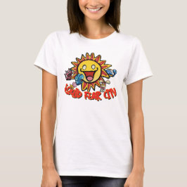 イカ恐怖都市グラフィックTシャツ Tシャツ