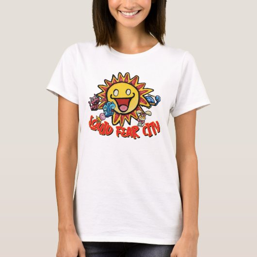 イカ恐怖都市グラフィックTシャツ Tシャツ (正面)