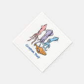 イカ漫画 スタンダードカクテルナプキン (角)