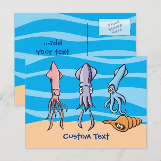 イカ漫画 ポストカード (正面/裏面)