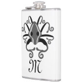 イカ灰色モノグラム フラスク (左)