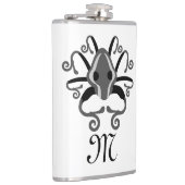 イカ灰色モノグラム フラスク (右)