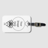 イカ灰色モノグラム ラゲッジタグ (正面横)