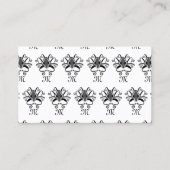 イカ灰色モノグラム 名刺 (正面)