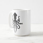 イカ絵を描 コーヒーマグカップ (正面左)