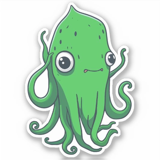イカ緑 シール (正面)