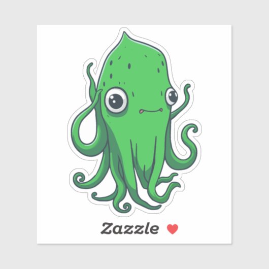 イカ緑 シール (シート)