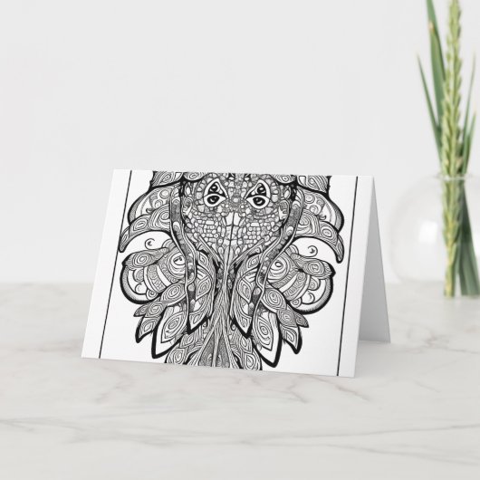 イカ顔 ノートカード (正面)