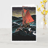 イカ カード (黄色い花)