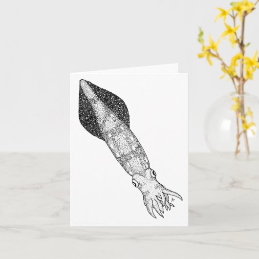 イカ カード (黄色い花)