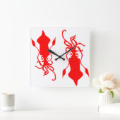 イカ スクエア壁時計 (ホーム)