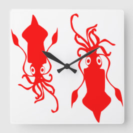 イカ スクエア壁時計