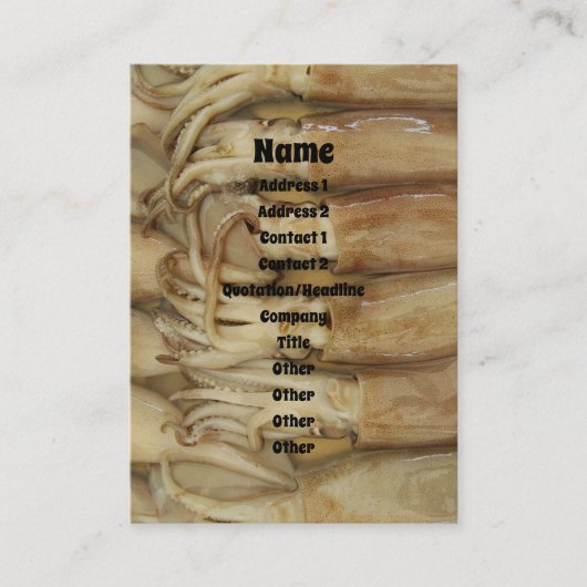 イカ – Calamari 名刺 (正面)