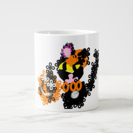 イキイキ黒猫の秋 ジャンボコーヒーマグカップ