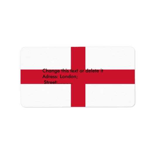 イギリカスタムス国旗が付いたラベル ラベル (正面)