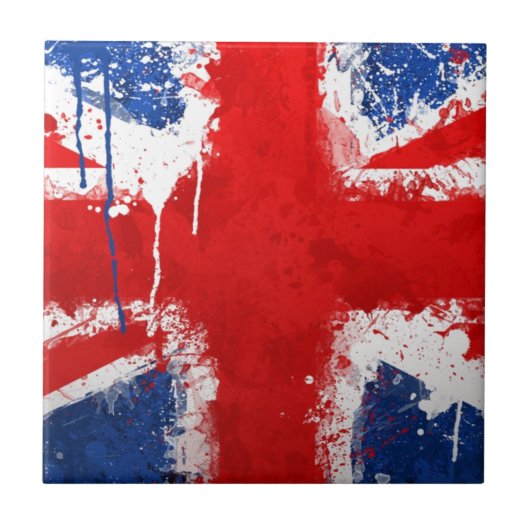 イギリカッコいいス国旗 タイル (正面)