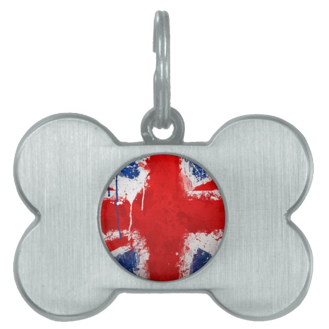イギリカッコいいス国旗 ペットネームタグ (正面)