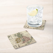 イギリスおよびアイルランドの一般図 スクエアペーパーコースター (インサイチュ)