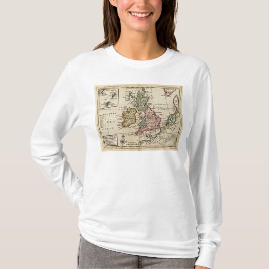 イギリスおよびアイルランドの一般図 Tシャツ (正面)