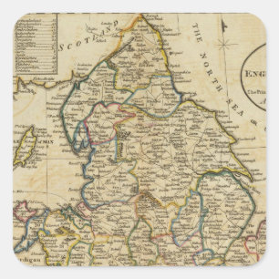 イギリスおよびウェールズの地図 スクエアシール