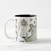 イギリスおよびウェールズ1644年の地図 ツートーンマグカップ (左)