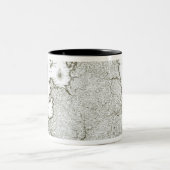 イギリスおよびウェールズ1644年の地図 ツートーンマグカップ (中央)