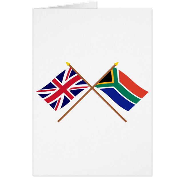 イギリスおよび南アフリカ共和国によって交差させる旗 (正面)