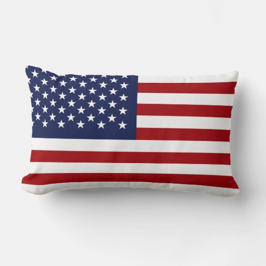 イギリスおよび米国旗 ランバークッション (正面)