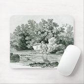 「イギリスからの川のプールの釣り人、 マウスパッド (マウス)