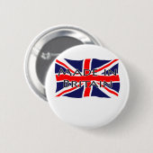 イギリスでなされる英国国旗の旗- 缶バッジ (正面&裏面)