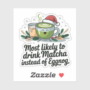 イギリスではクリスマスにエッグノッグではなく抹茶を飲む シール