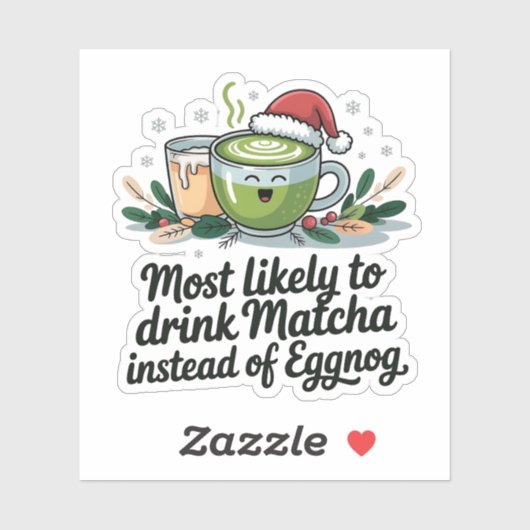イギリスではクリスマスにエッグノッグではなく抹茶を飲む シール (シート)