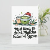 イギリスではクリスマスにエッグノッグではなく抹茶を飲む 案内状 (スタンド正面)