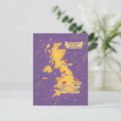 イギリスで最も幽霊が出る場所の地図 ポストカード (スタンド正面)