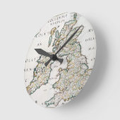イギリスとアイルランドの地図、パリ1640号( ラウンド壁時計 (傾斜)
