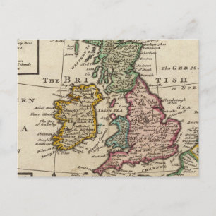 イギリスとアイルランド素晴らしの総合地図 ポストカード