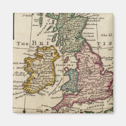 イギリスとアイルランド素晴らしの総合地図 マグネット (正面)