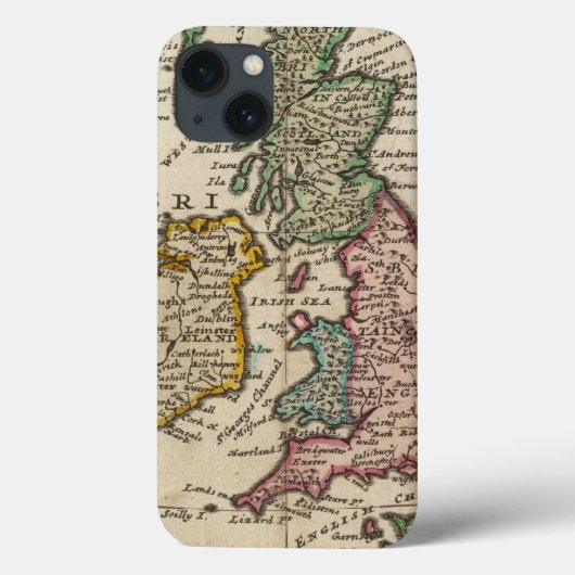 イギリスとアイルランド素晴らしの総合地図 Case-Mate iPhoneケース (裏面)