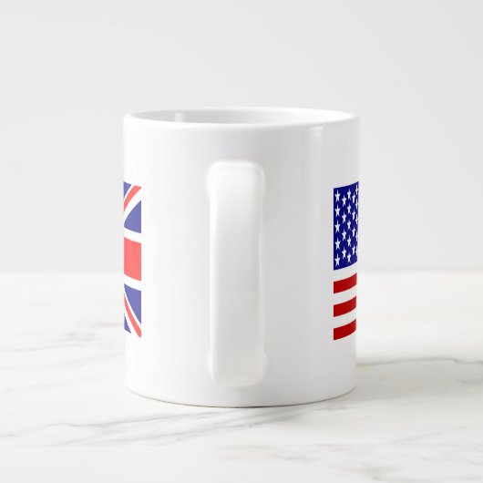 イギリスとアメリカの国旗を並べて ジャンボコーヒーマグカップ (裏面)