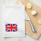 イギリスとアメリカの国旗並べて キッチンタオル (四つ折り)