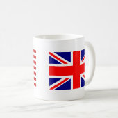 イギリスとアメリカの国旗並べて コーヒーマグカップ (正面右)