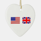 イギリスとアメリカの国旗並べて セラミックオーナメント (右)