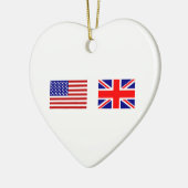 イギリスとアメリカの国旗並べて セラミックオーナメント (左)