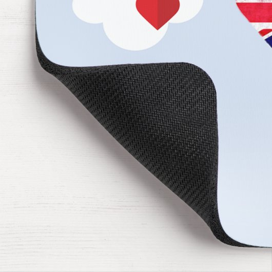 イギリスとアメリカの王室の国結婚旗のハート マウスパッド (コーナー)