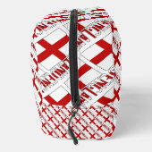 イギリスとイギリス国旗のタイル張りの赤の個人用設定 ドップキット (右)