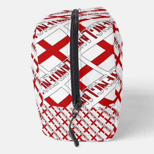 イギリスとイギリス国旗のタイル張りの赤の個人用設定 ドップキット (右)