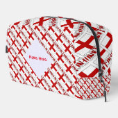 イギリスとイギリス国旗のタイル張りの赤の個人用設定 ドップキット (右コーナー)