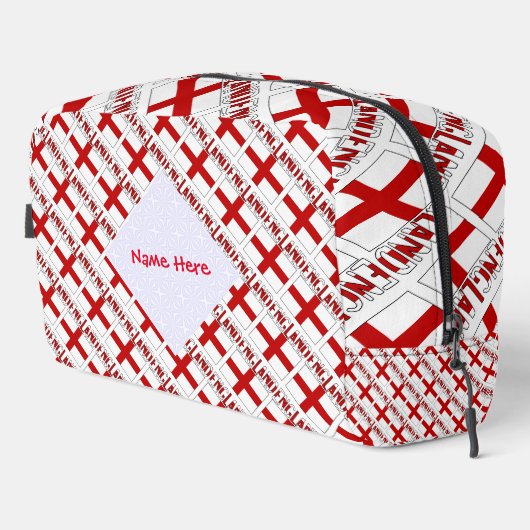 イギリスとイギリス国旗のタイル張りの赤の個人用設定 ドップキット (右コーナー)