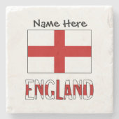 イギリスとイギリス国旗をカスタマイズ ストーンコースター (正面)