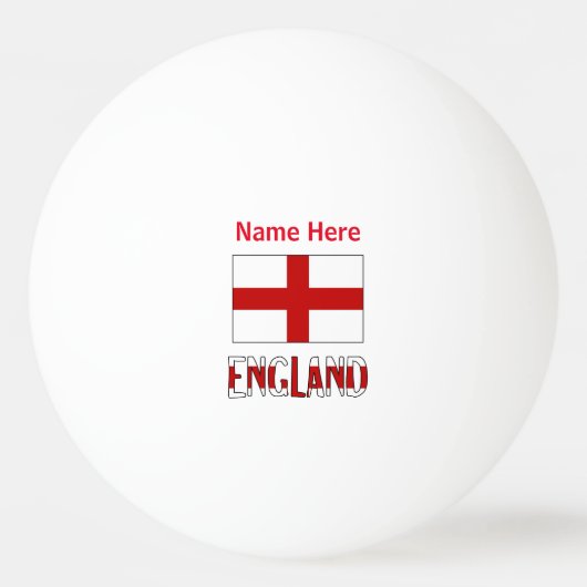 イギリスとイギリス国旗をカスタマイズ 卓球ボール (正面)